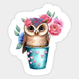 owl Blue Sticker